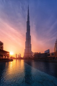 tour de dubai - burj khalifa - sunset