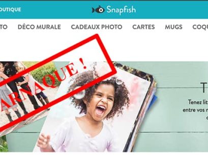 snapfish arnaque escroquerie