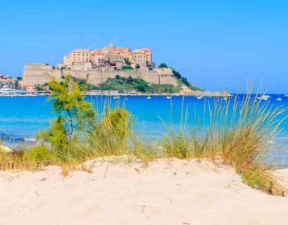 Calvi vue plage et citadelle