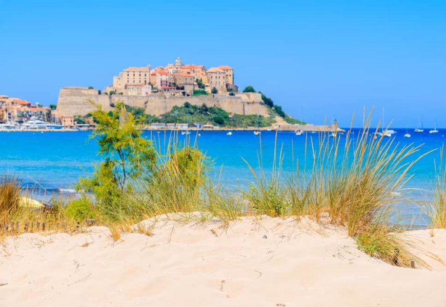 Calvi vue plage et citadelle